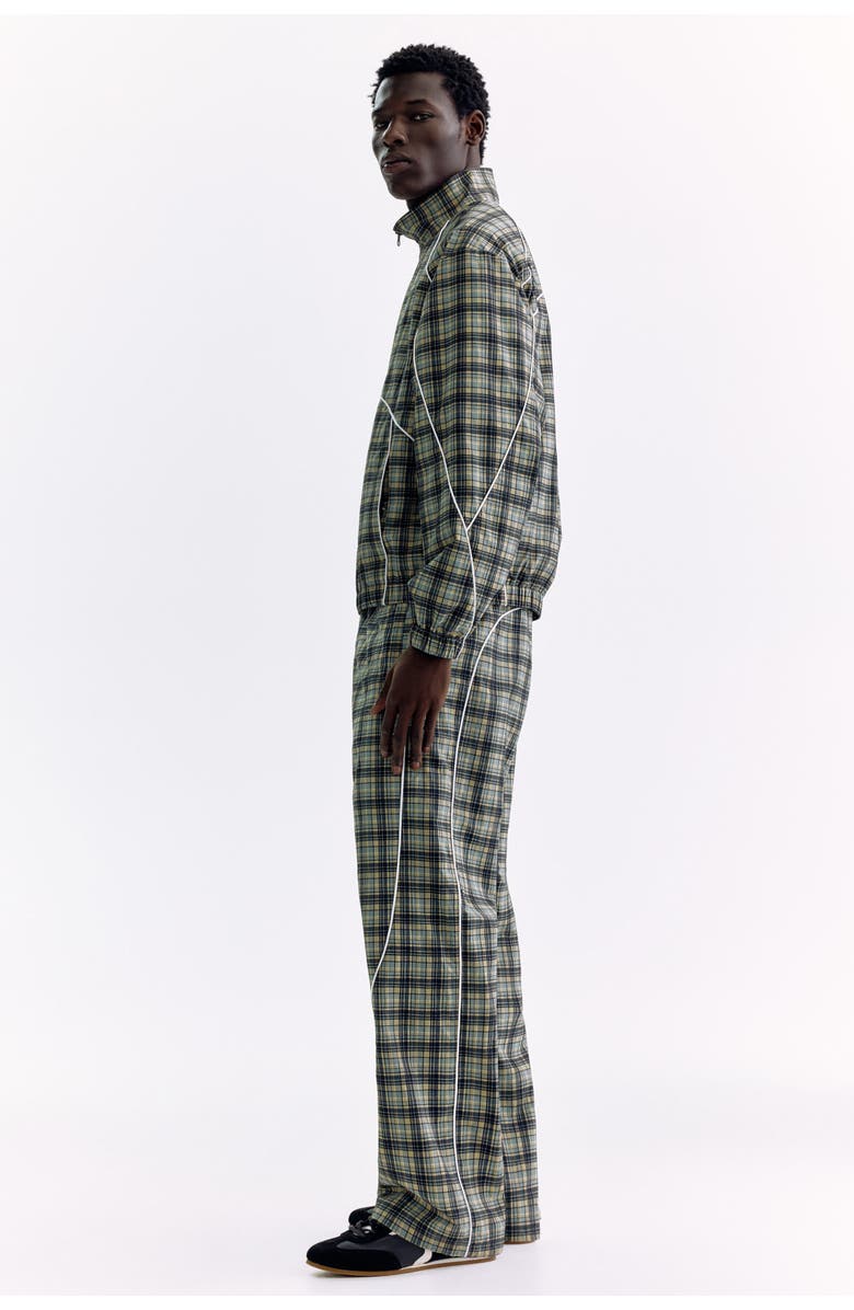 H&M Nylon track jacket, Alternate, color, Beige/Plaid