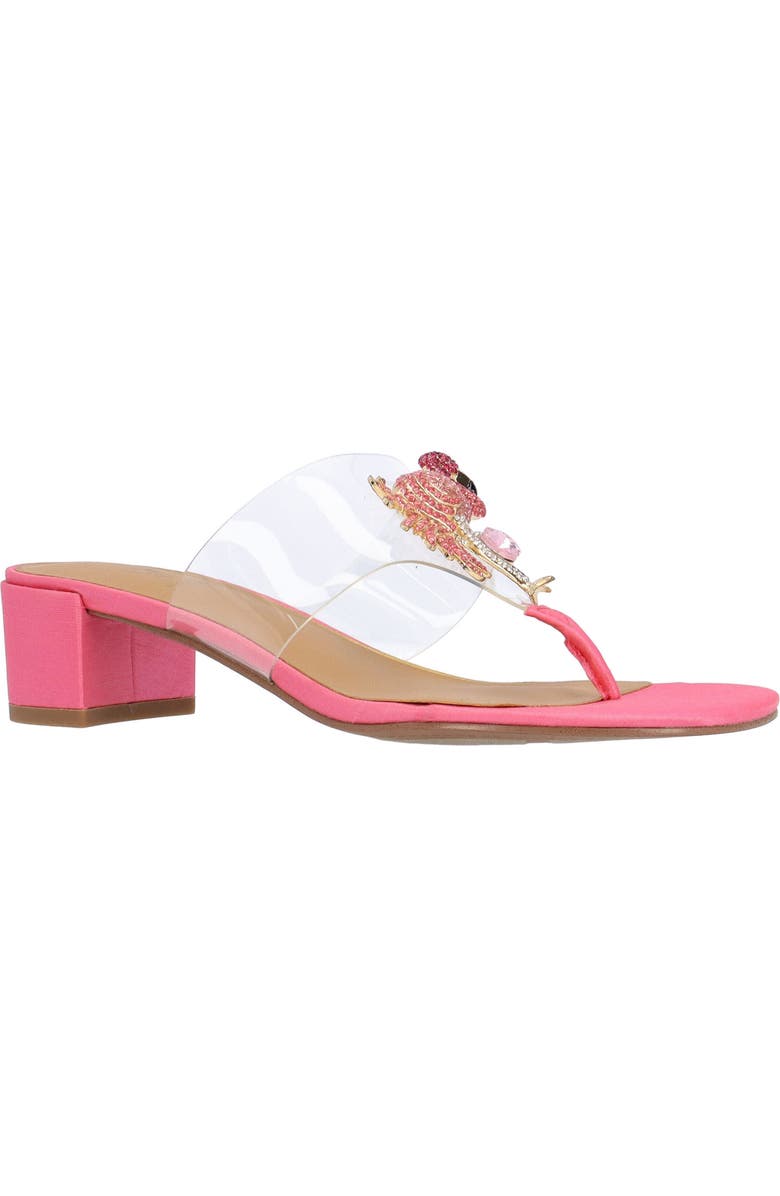 J. Reneé Flami Slide Sandal, Main, color, Clear/ Pink