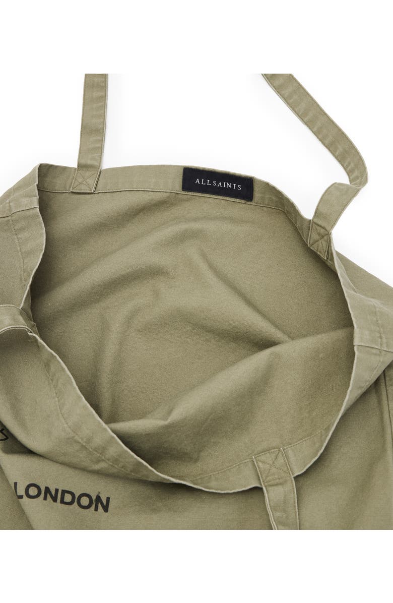 AllSaints Underground Tote, Alternate, color, Nori Green/ Black