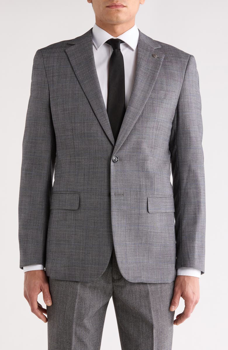 Tahari Slim Fit Blazer, Main, color, Grey
