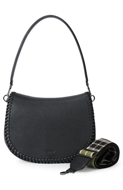 Oryany Bentley Leather Saddle Bag In Black