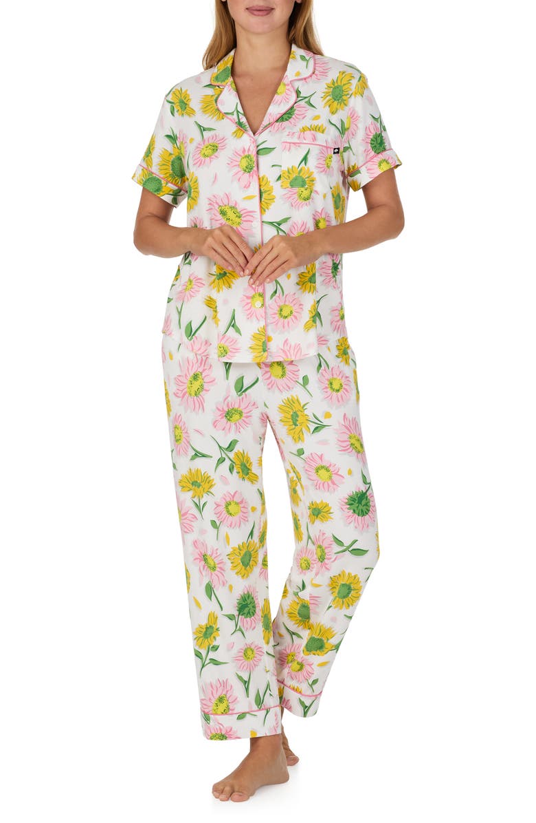 Kate Spade New York print crop pajamas, Alternate, color, 