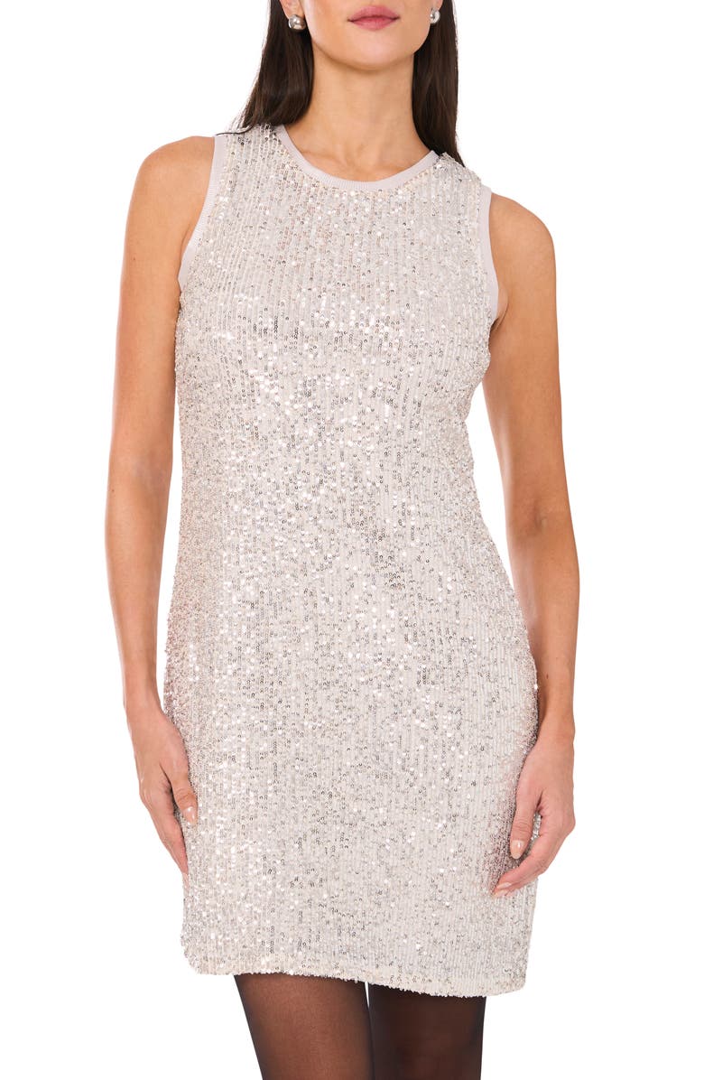 1.STATE Sleeveless Sequin Minidress, Alternate, color, Silver