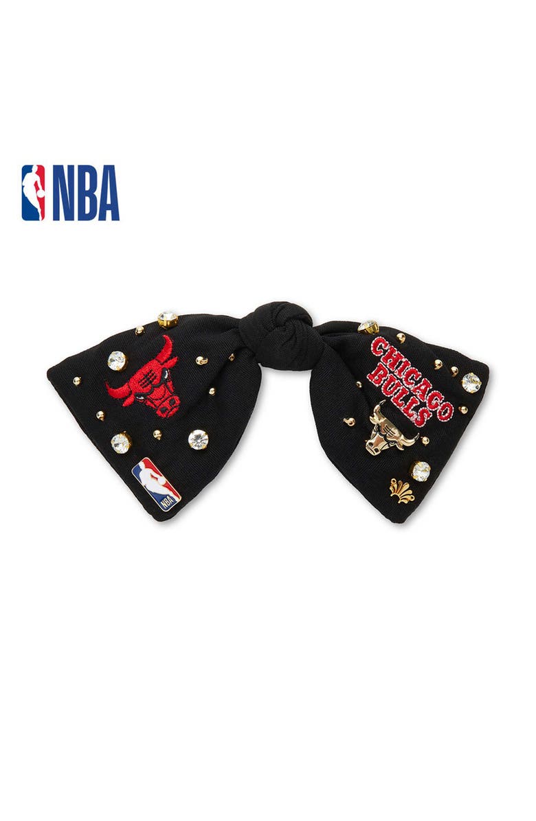 Lele Sadoughi NBA Chicago Bulls Bow Barrette, Main, color, 