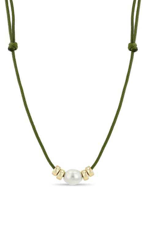 Baroque Cultured Pearl Paracord Necklace