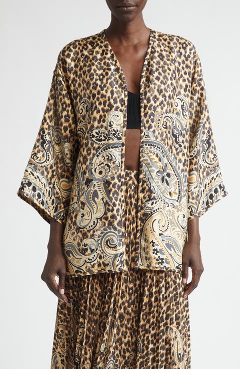 Kesa Print Silk Jacket