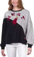 G-III 4HER BY CARL BANKS Women's G-III 4Her by Carl Banks Black Miami Heat Benches Split Pullover Sweatshirt