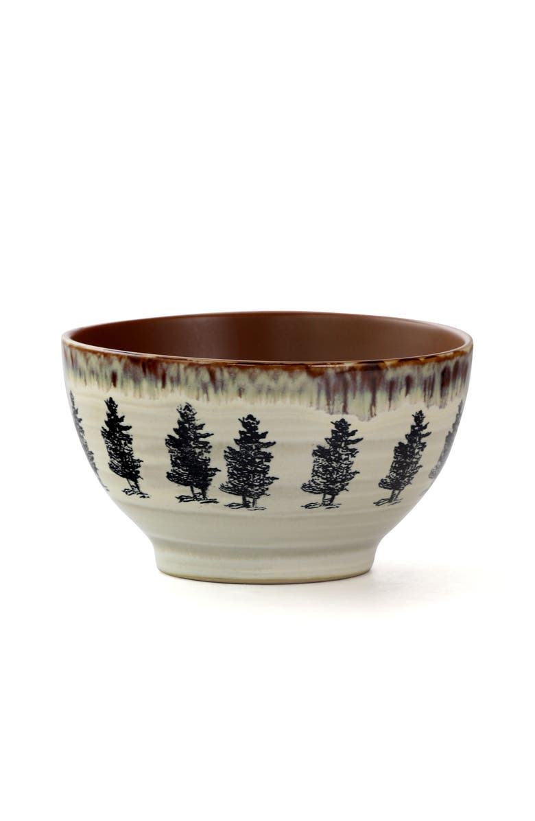 Elama Majestic Wolf 16 Piece Luxurious Stoneware Dinnerware with Complete Setting for 4, Alternate, color, Beige