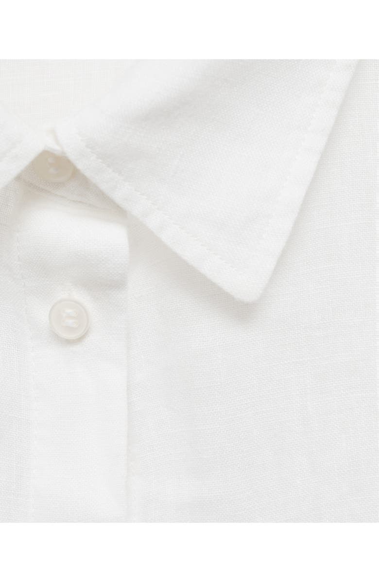MANGO Linen Button-Up Shirt, Alternate, color,