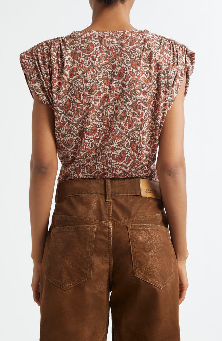 Isabel Marant Étoile Devani Cap Sleeve Top, Alternate, color,