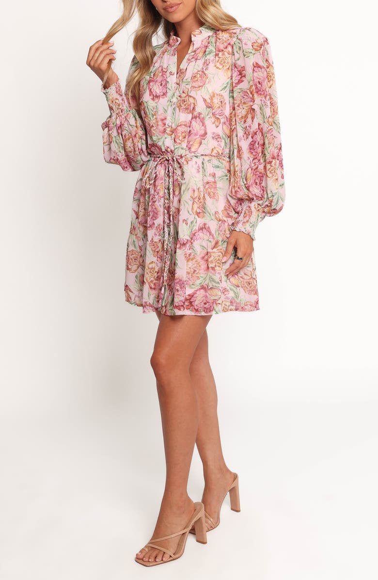 Petal & Pup Elba Floral Long Sleeve Minidress, Alternate, color, Veiled Floral
