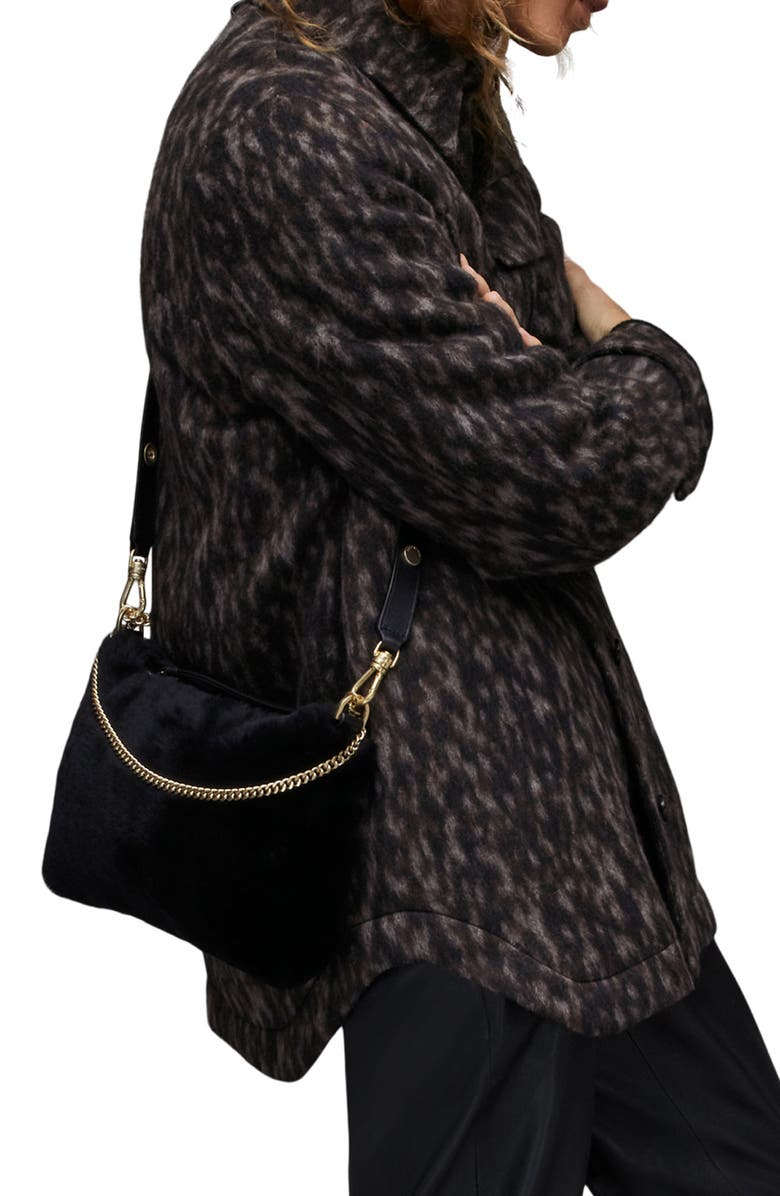 AllSaints Jessa Leppo Abstract Leopard Print Jacket, Alternate, color, Brown