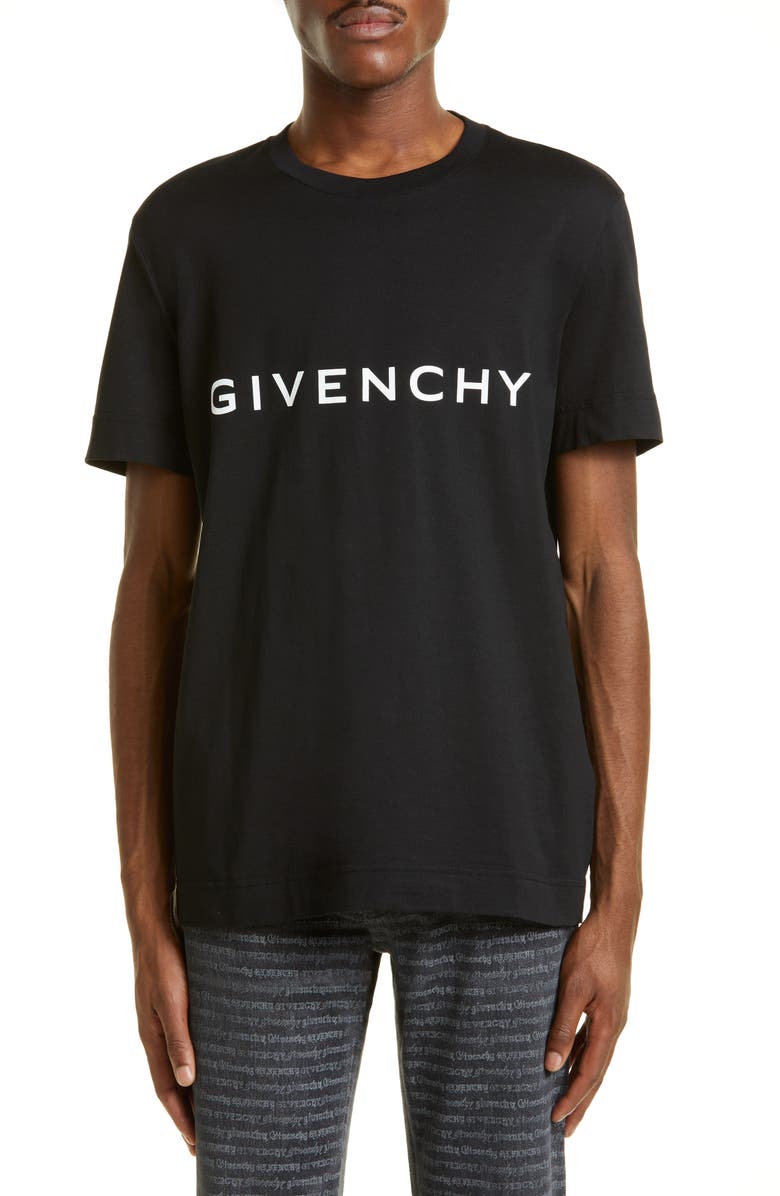 Givenchy Slim Fit Cotton Logo Tee, Main, color, 