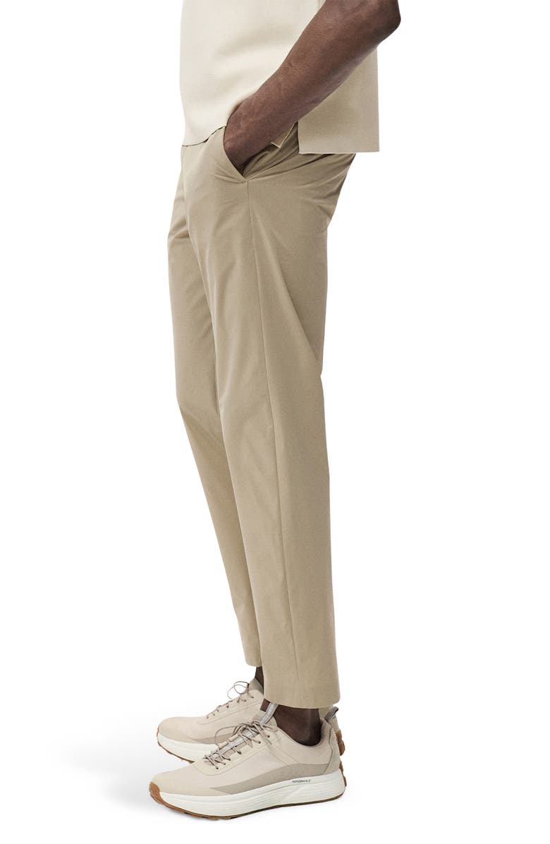 MANGO Slim Fit Dress Pants, Alternate, color, Khaki