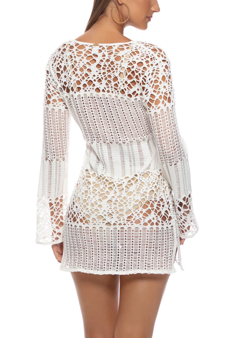 Day to Night Long Sleeve Short Dress, Alternate, color, Ivory