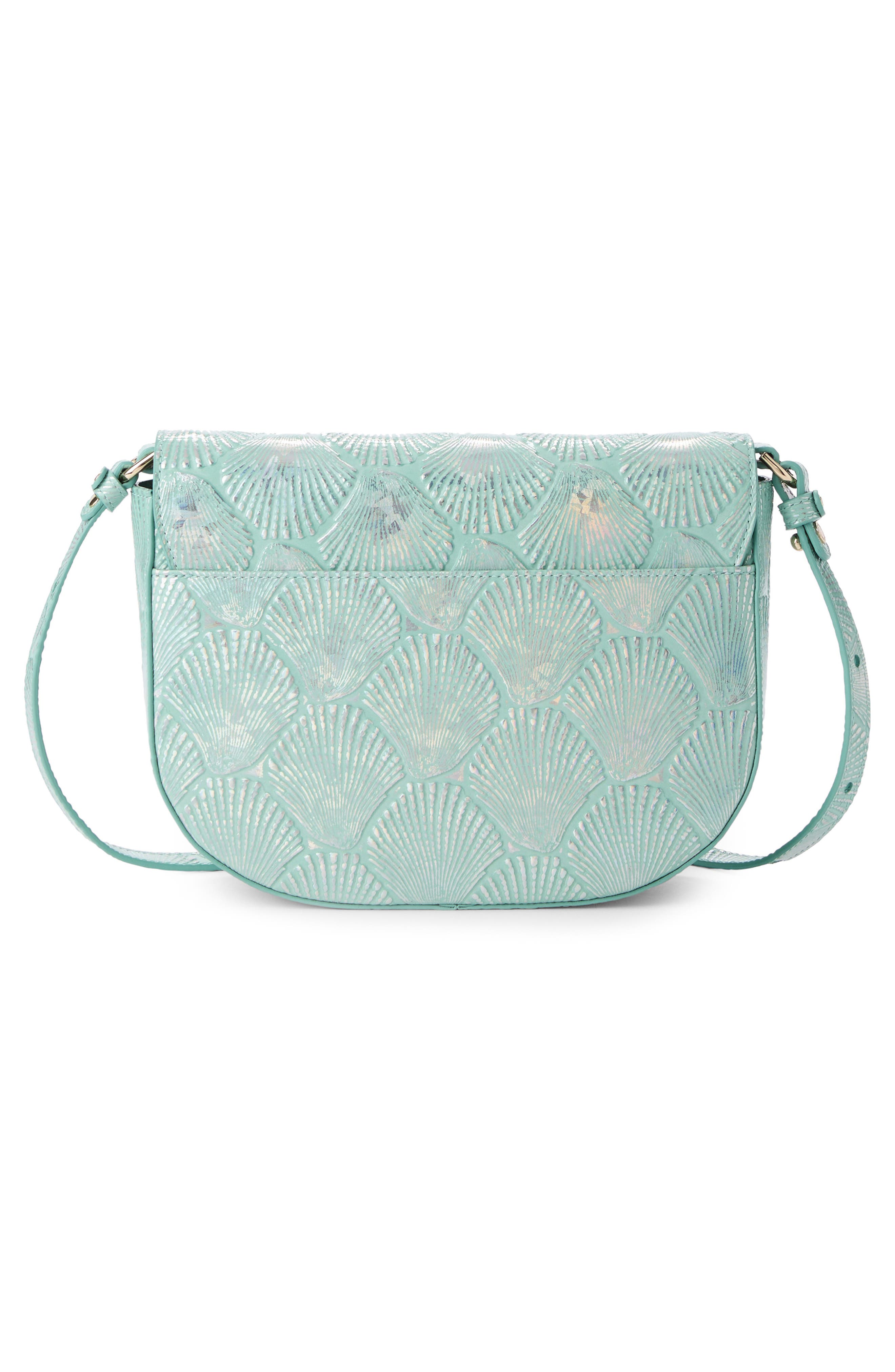 Brahmin Portia Embossed Leather Crossbody Bag, Alternate, color, Waterfall