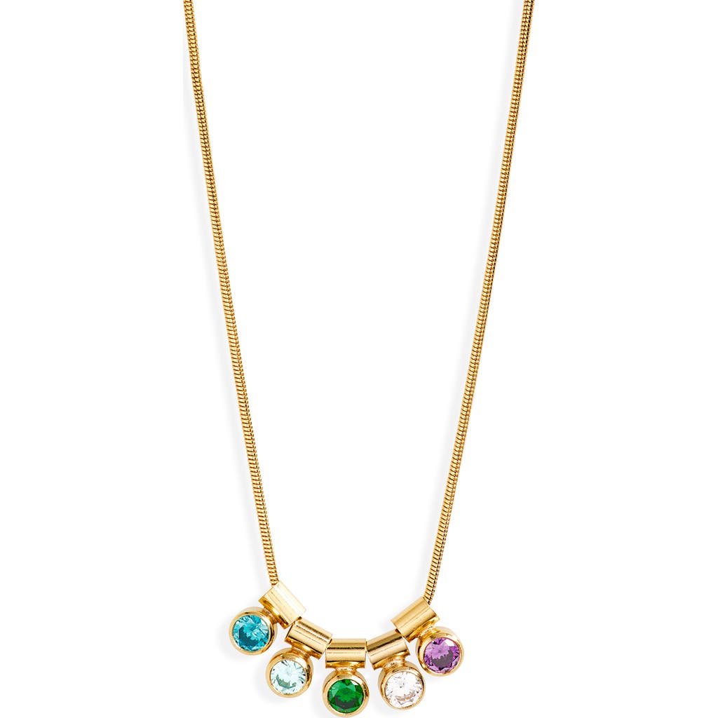 Set & Stones Ellie Multiple Birthstone Pendant Necklace In Gold