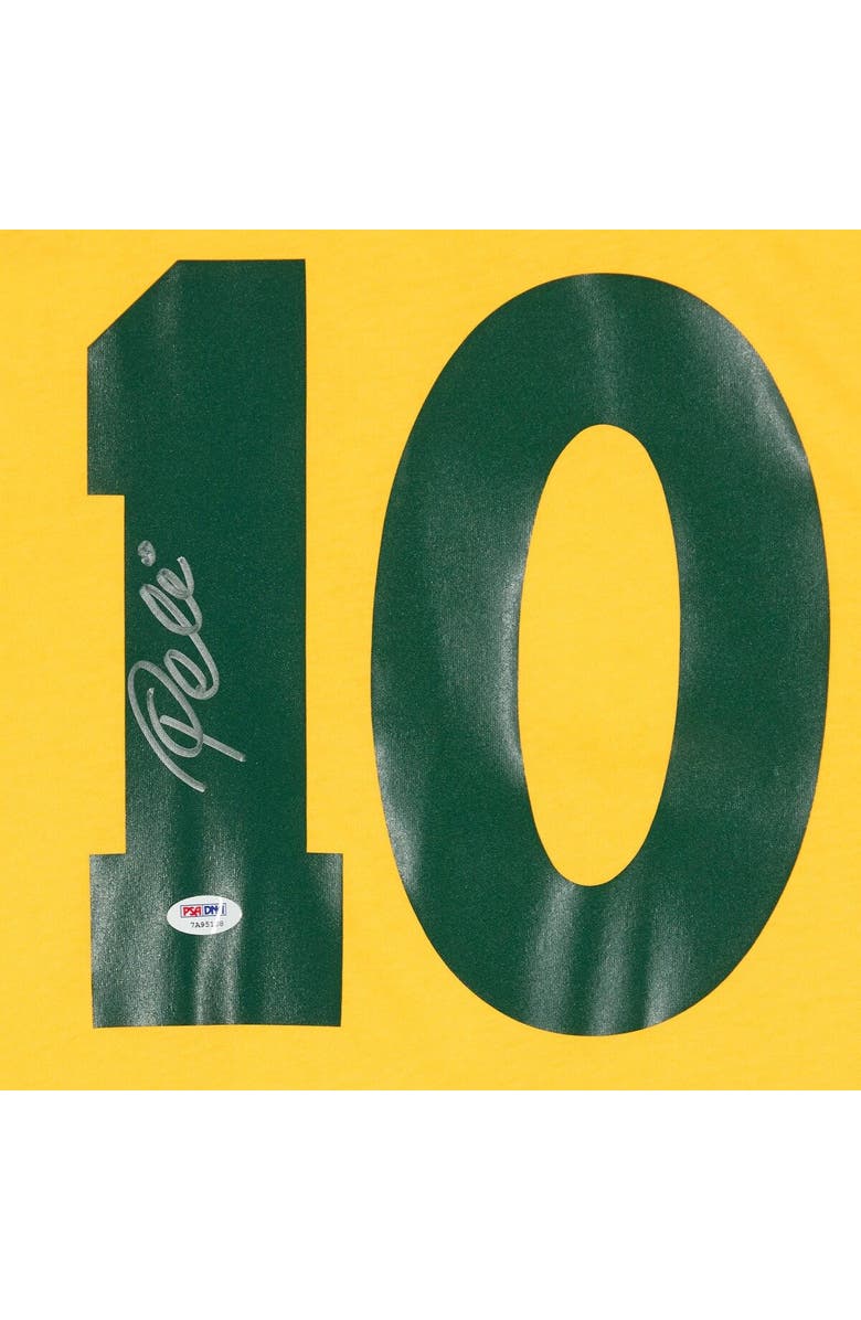 FANATICS AUTHENTIC Pele Brazil National Team Autographed Yellow Jersey, Alternate, color,