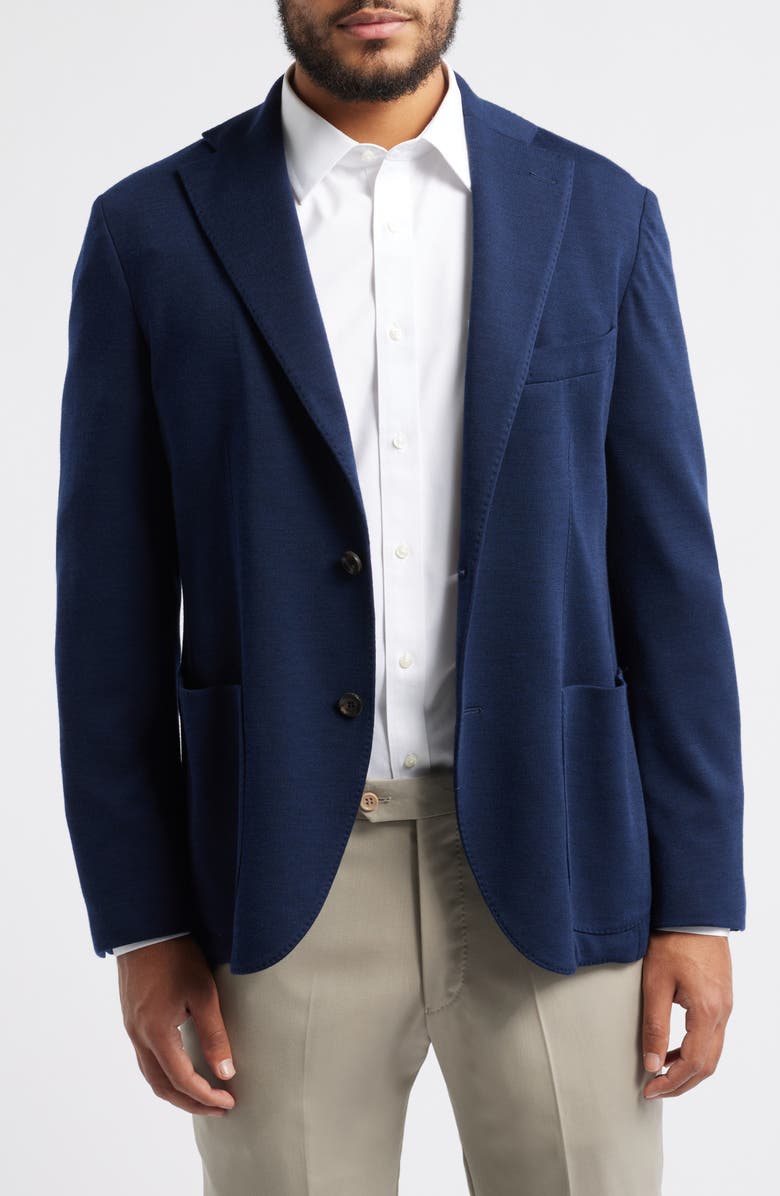 Jack Victor Wolsey Wool Sport Coat with Removable Zip Hoodie Bib, Alternate, color, Navy