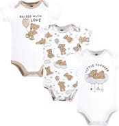 Hudson Baby Soft Cotton Bodysuit Triple Pack