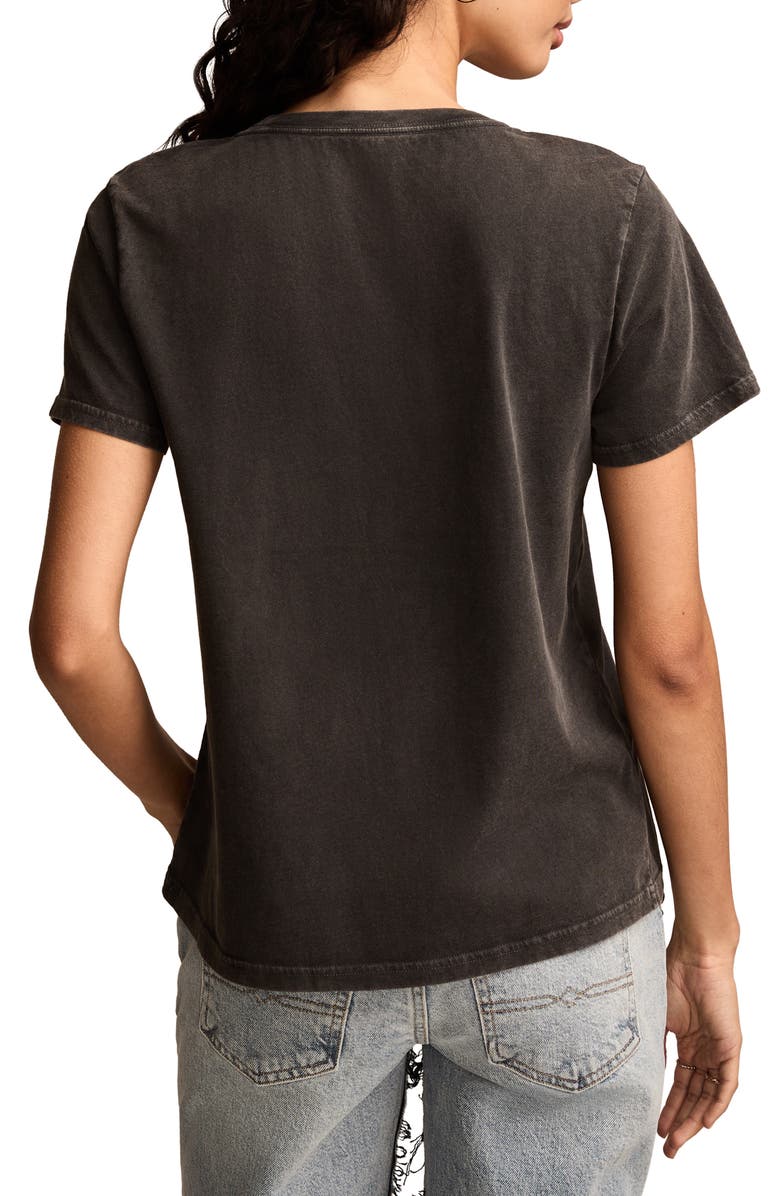 Lucky Brand Singing Skeletons Studded Graphic T-Shirt, Alternate, color, Jet Black