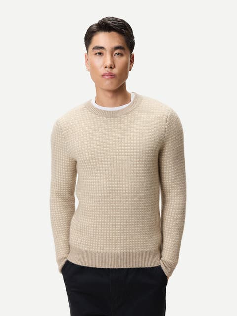 Cashmere Waffle Knit Sweater