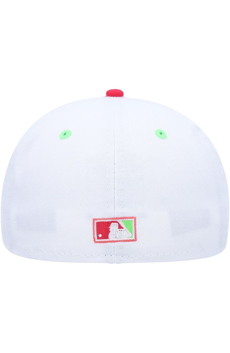 New Era Men's New Era White/Coral San Francisco Giants 50th Anniversary Strawberry Lolli 59FIFTY Fitted Hat, Alternate, color, 