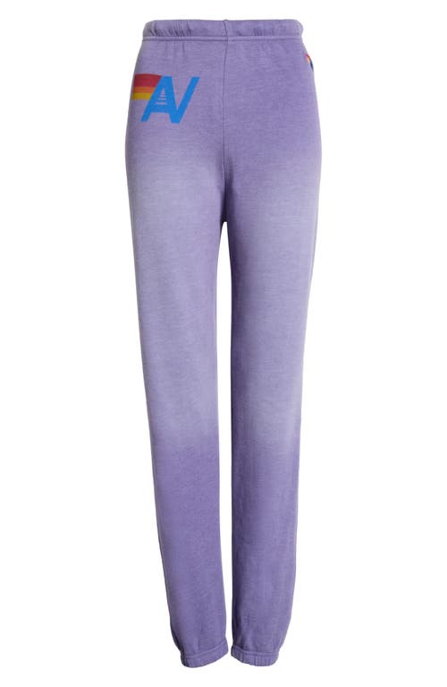 Aviator Nation Vintage Logo Sweatpants In Purple