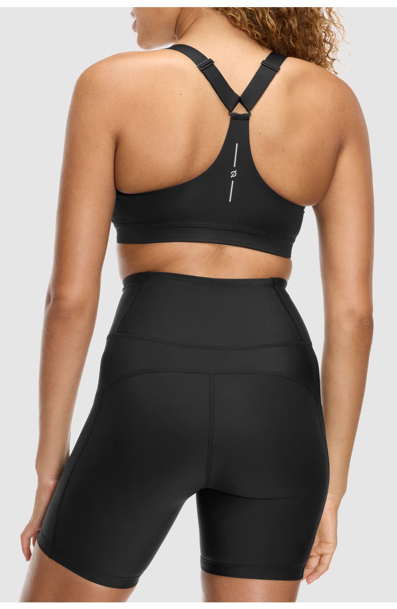Peloton Enhanced Support Zip Front Bra, Alternate, color, Jet Black