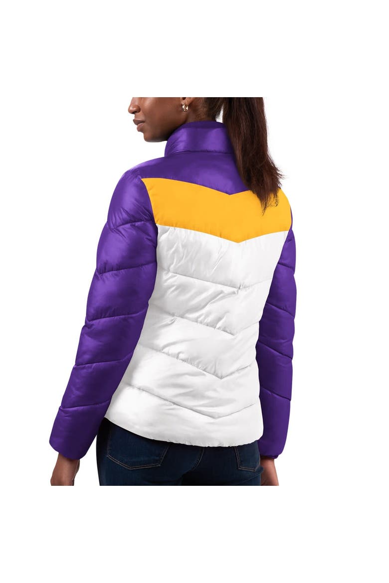 Women's G-III 4Her by Carl Banks  White/Purple Minnesota Vikings New Star Quilted Full-Zip Jacket, Alternate, color, White