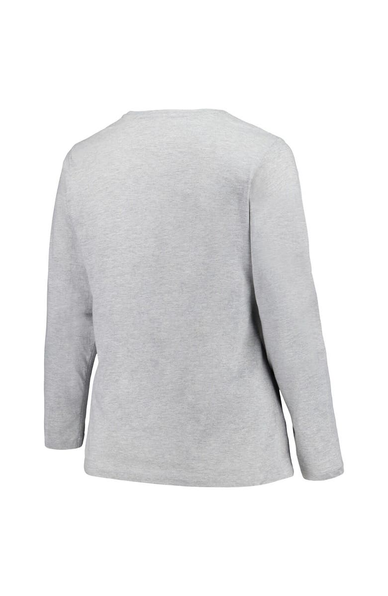 PROFILE Women's Profile Gray Tennessee Volunteers Plus Size Arch Over Logo Scoop Neck Long Sleeve T-Shirt, Alternate, color, Gray