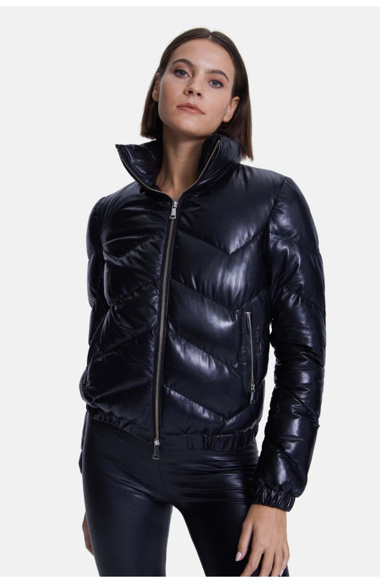 FURNIQ UK Octavia Leather Jacket, Main, color, Black