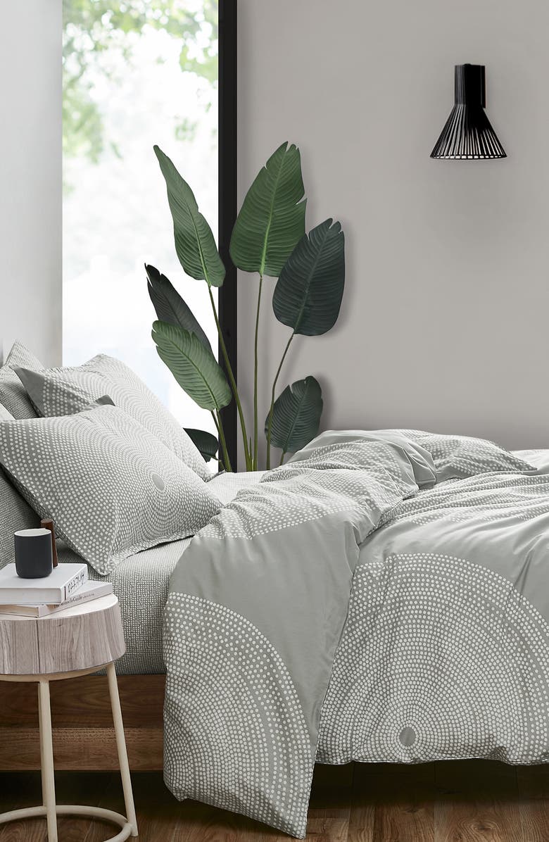 Marimekko Fokus Comforter & Sham Set, Alternate, color, Grey