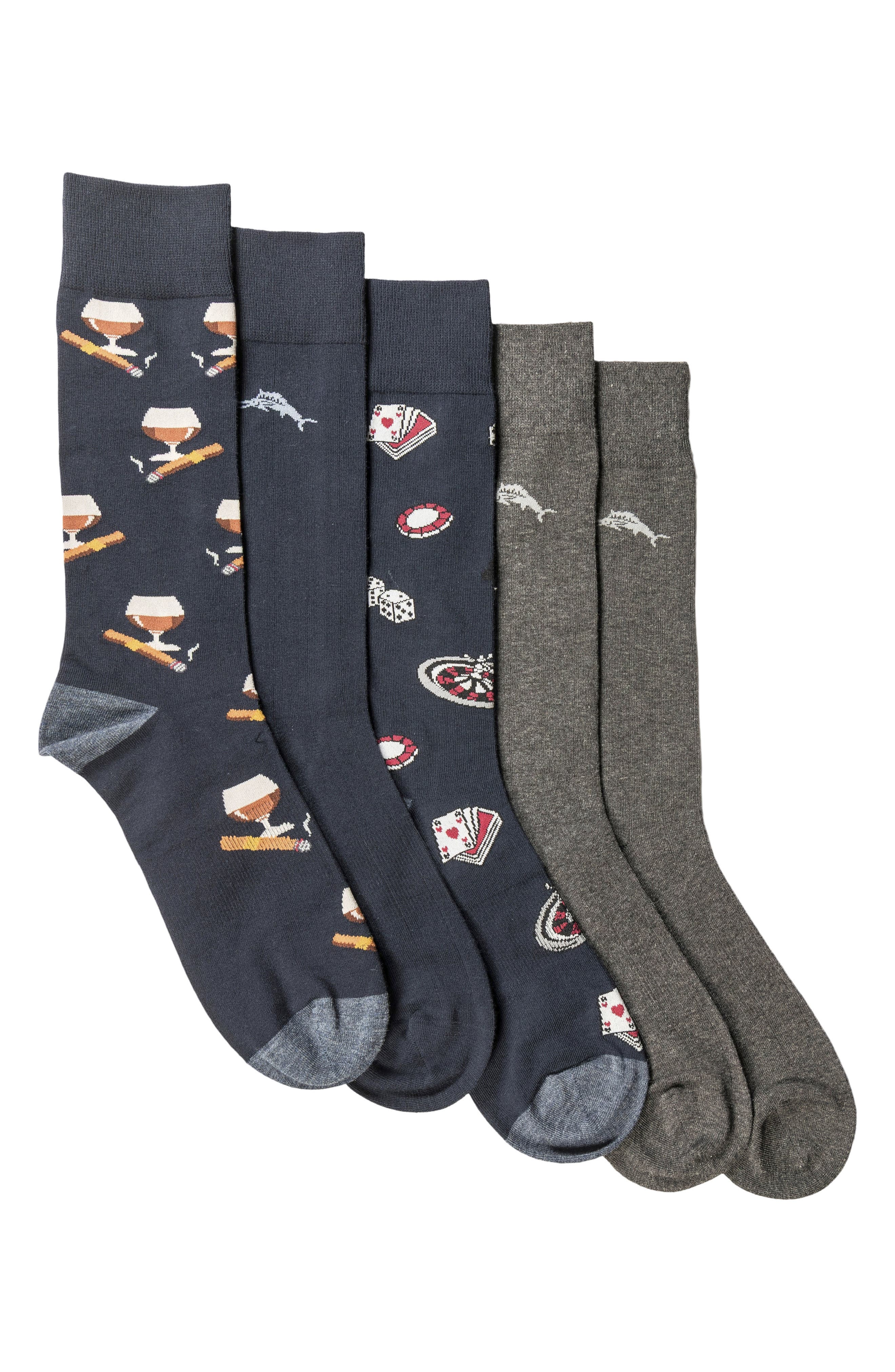 CoolMax® EcoMade 5-Pack Assorted Crew Socks