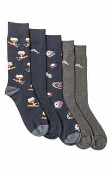 Tommy Bahama CoolMax® EcoMade 5-Pack Assorted Crew Socks