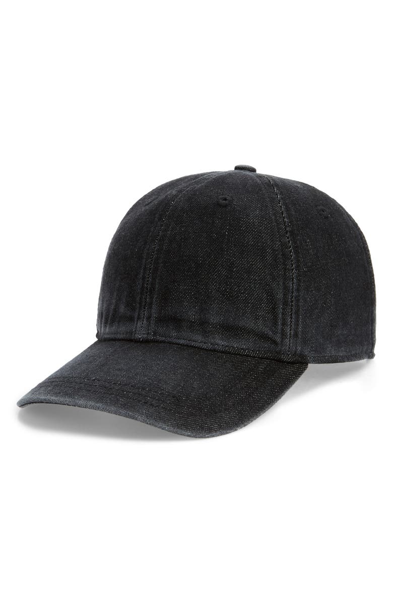 Madewell Faded Denim Baseball Cap, Main, color, 