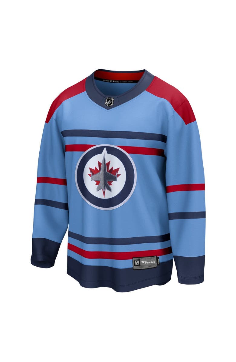 FANATICS Men's Fanatics Branded  Light Blue Winnipeg Jets Anniversary Premier Breakaway Jersey, Alternate, color, Light Blue