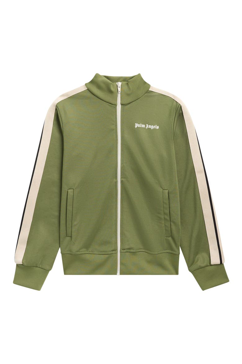 Kids' Track Jacket, Main, color, MILITARY GREEN/ OFF WHITE