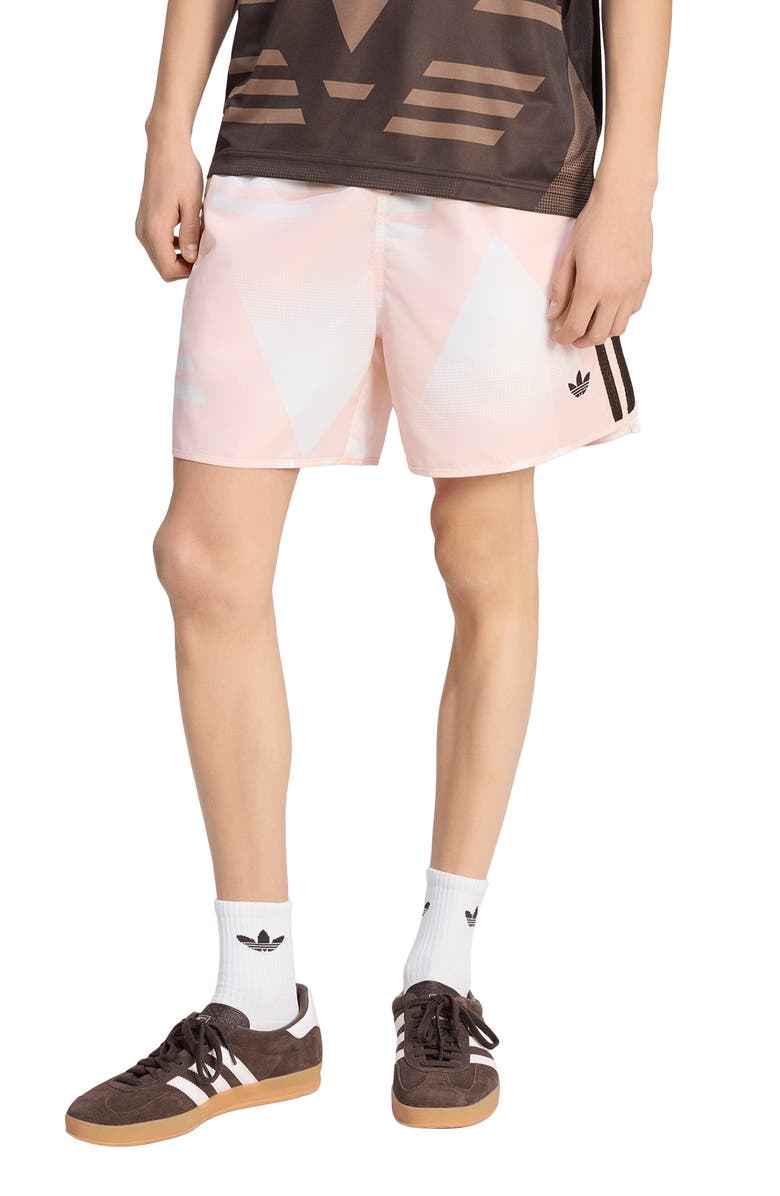 adidas Bruised Banana Allover Print Shorts, Main, color, Sandy Pink/ /
