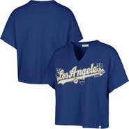 Stoney Clover Lane X '47 Women's '47 x Stoney Clover Lane Royal Los Angeles Dodgers Oversized Notch Neck T-Shirt