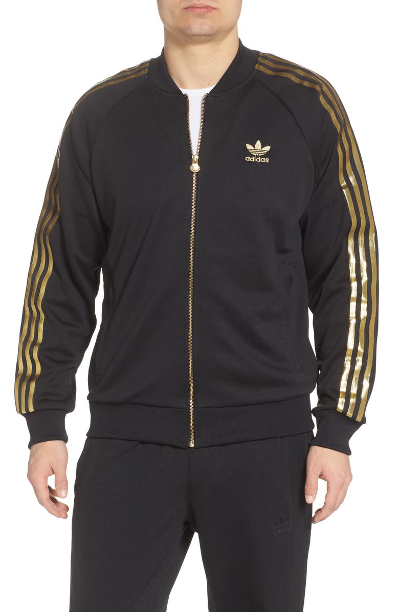 adidas Originals Superstar 24 Karat Track Jacket, Main, color, 