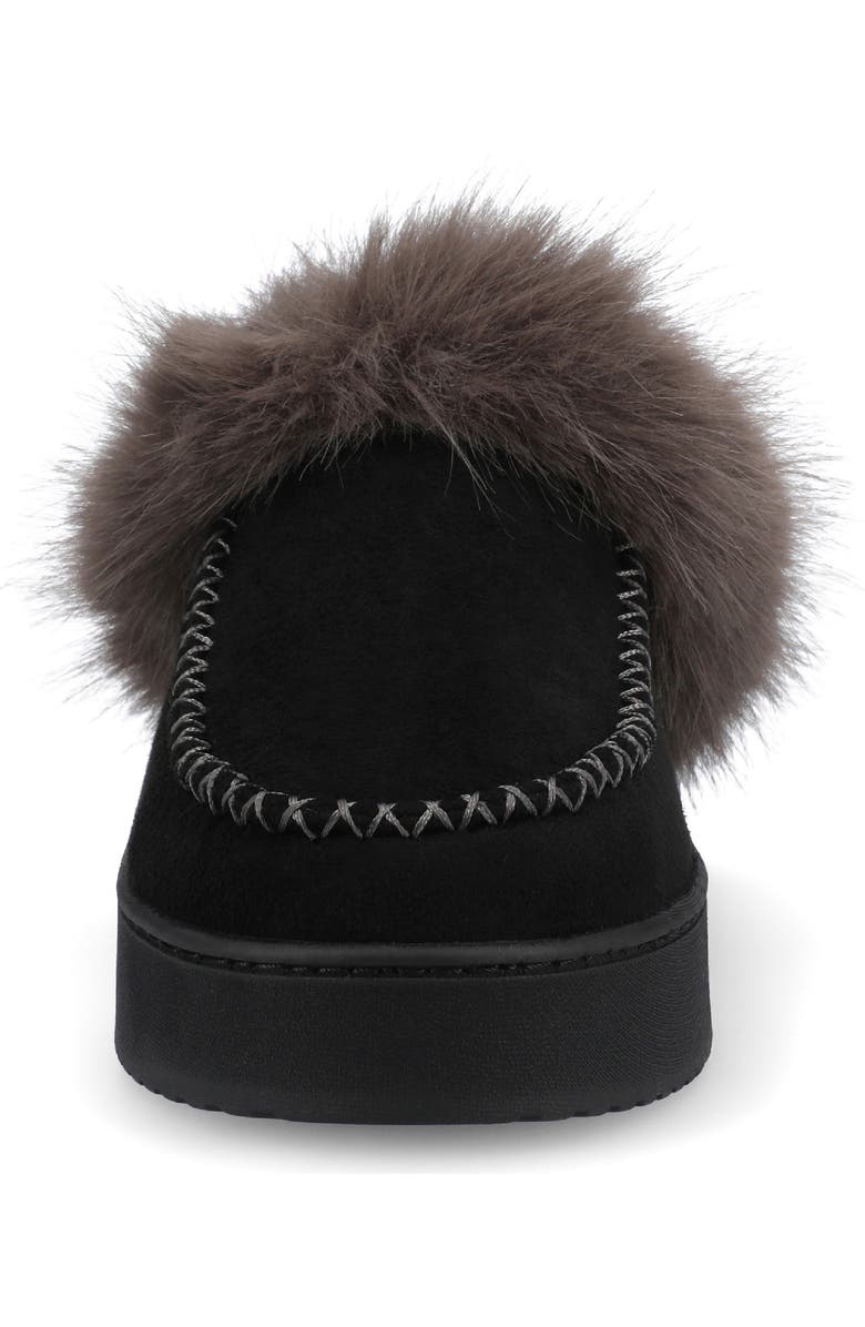 Journee Collection Taran Faux Shearling Lined Slipper, Alternate, color, Black