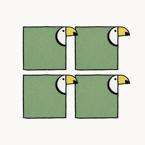 Toucan Cocktail Napkin Set Of 4
