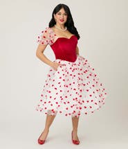 Unique Vintage Loving You Swing Dress