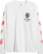Obey Strawberry Garden Long Sleeve Cotton Graphic T-Shirt