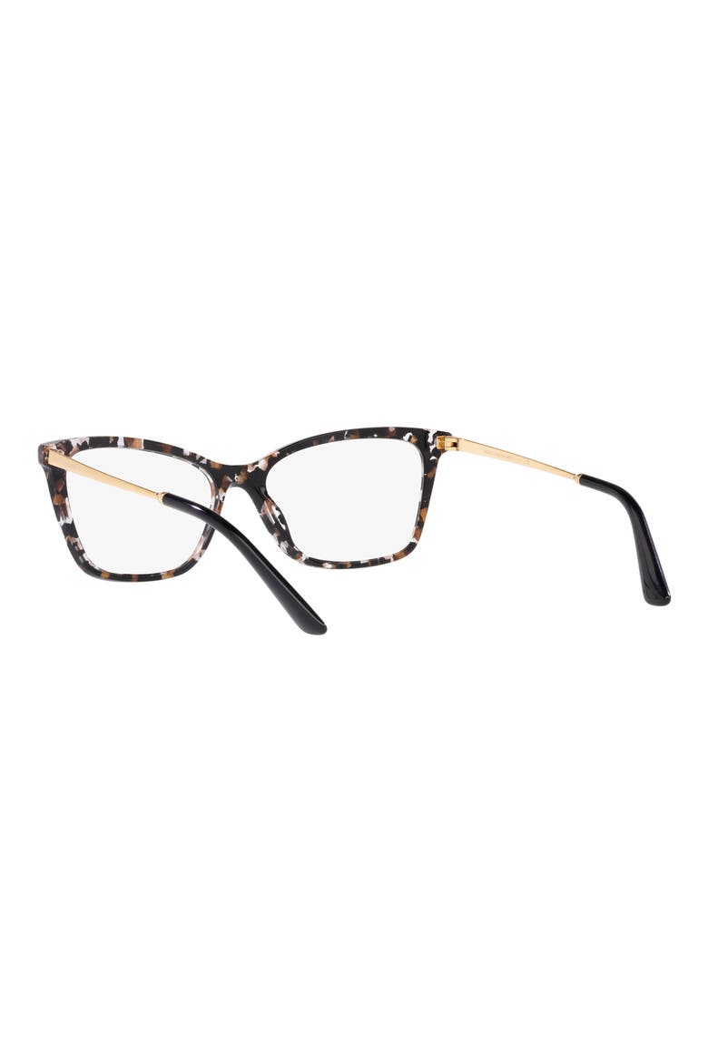 54mm Rectangular Optical Glasses, Alternate, color, BLACK GOLD
