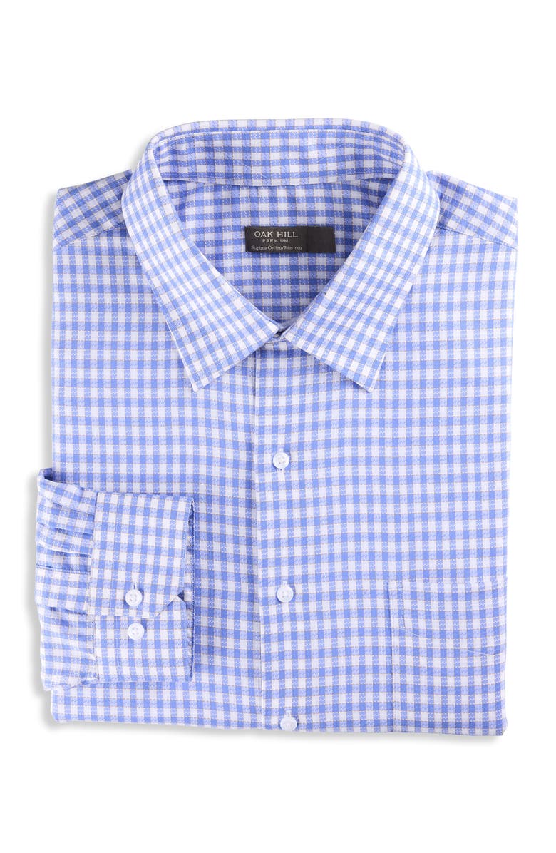 Oak Hill Premium by DXL Check Dress Shirt, Main, color, 