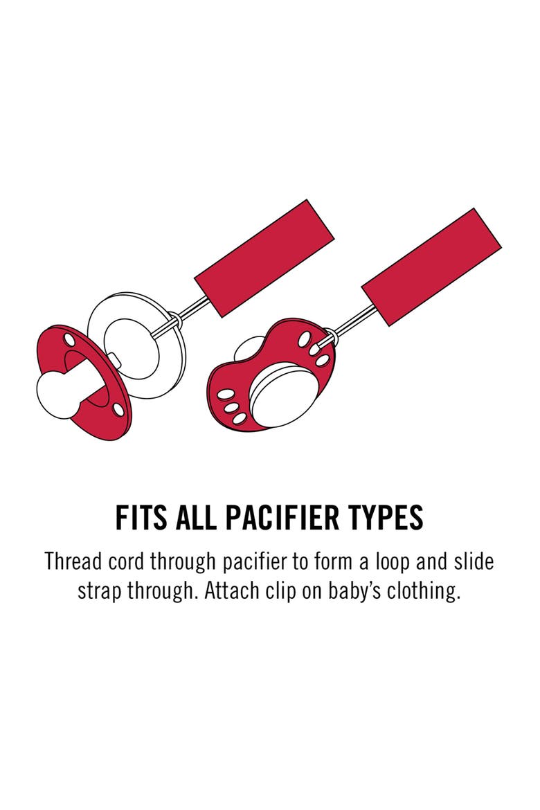 Minnesota Vikings Pacifier Clip 2-Pack, Alternate, color, Multicolor
