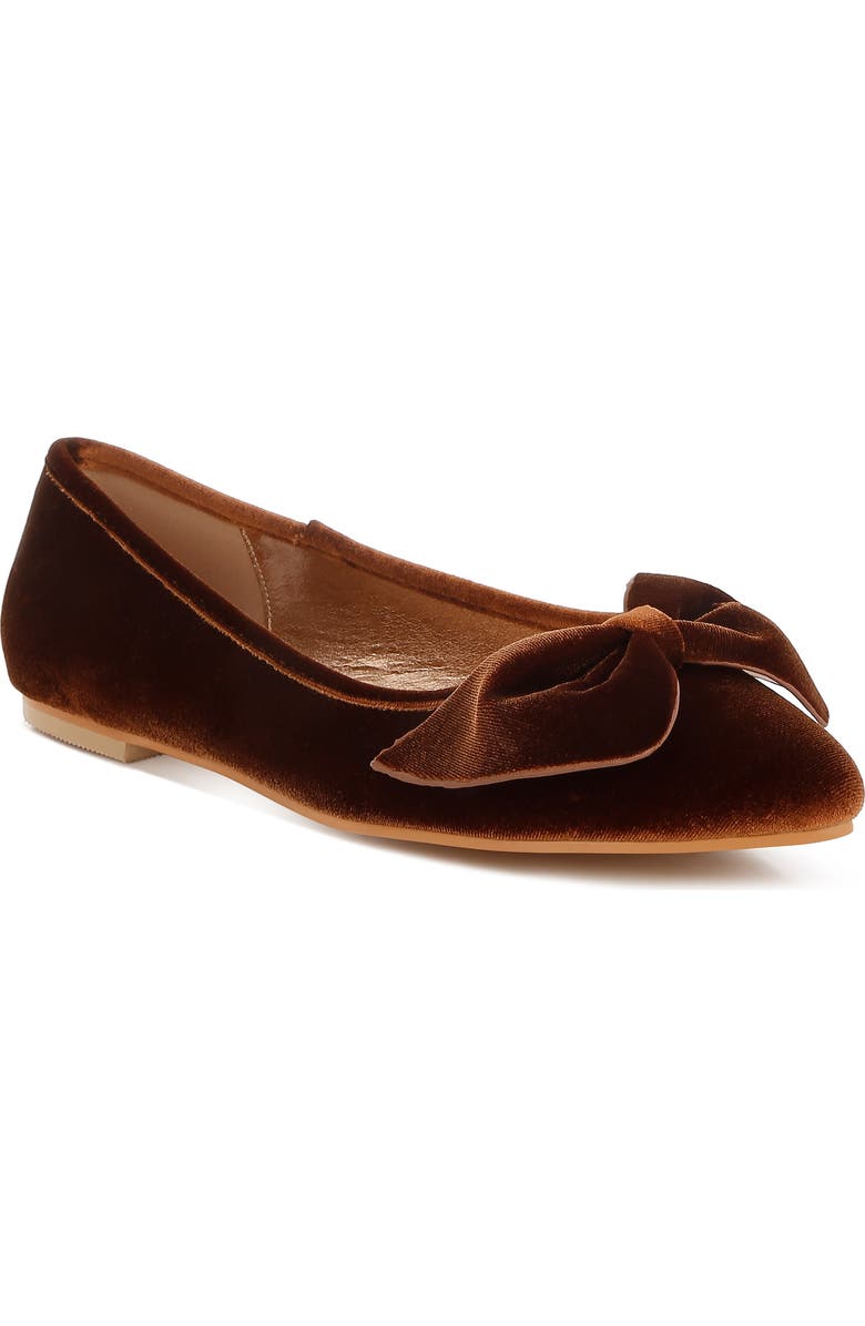 Rag & Co Pothos Water Repellent Bow Flat, Main, color, Bronze