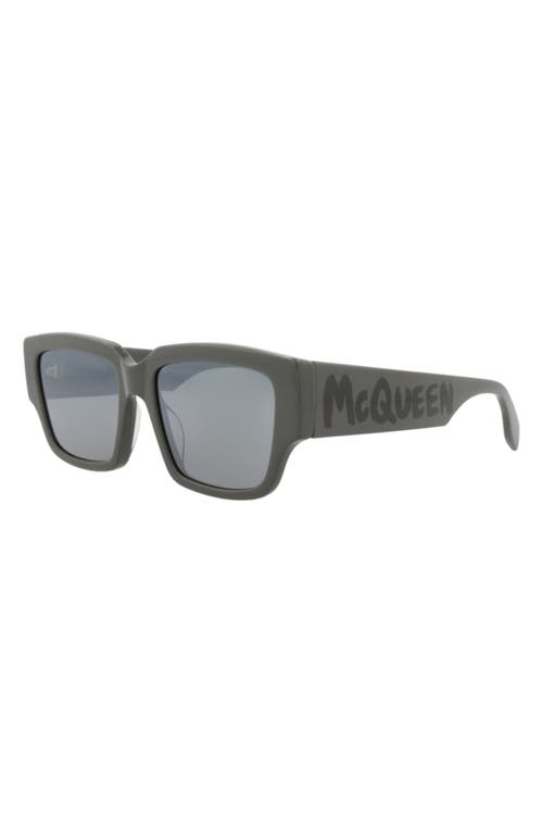Alexander Mcqueen Mcqueen 56mm Square Sunglasses In Gray